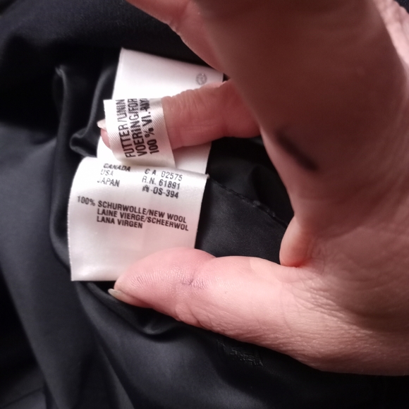 ESCADA Navy Wool Jacket with Ruffled Trim - Picture 9 of 9